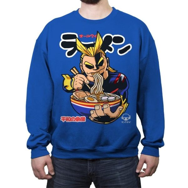 All Might Ramen - Crew Neck Sweatshirt Crew Neck Sweatshirt RIPT Apparel Small / Royal