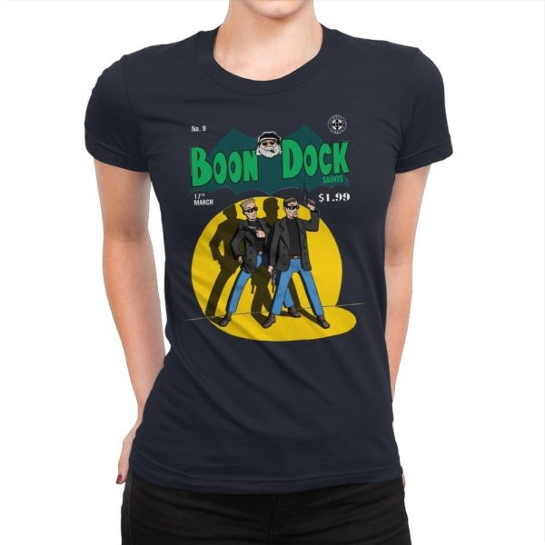All Saints Comics - Womens Premium T-Shirts RIPT Apparel Small / Midnight Navy