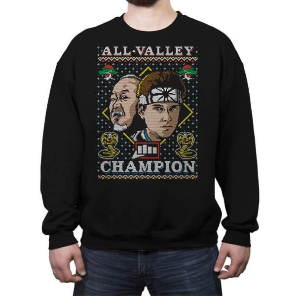 All Valley Champion COD Holiday Sweater - Crew Neck Sweatshirt Crew Neck Sweatshirt Gooten
