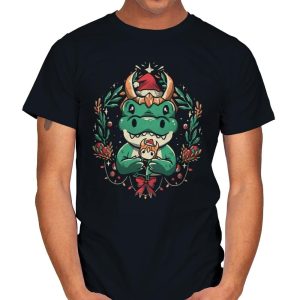 Alligator Christmas - Mens T-Shirts RIPT Apparel Small / Black