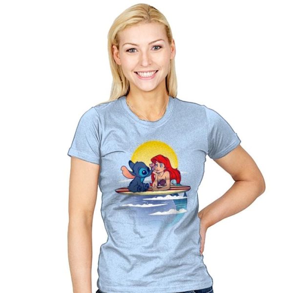 Aloha Mermaid - Best Seller - Womens T-Shirts RIPT Apparel Small / Baby Blue