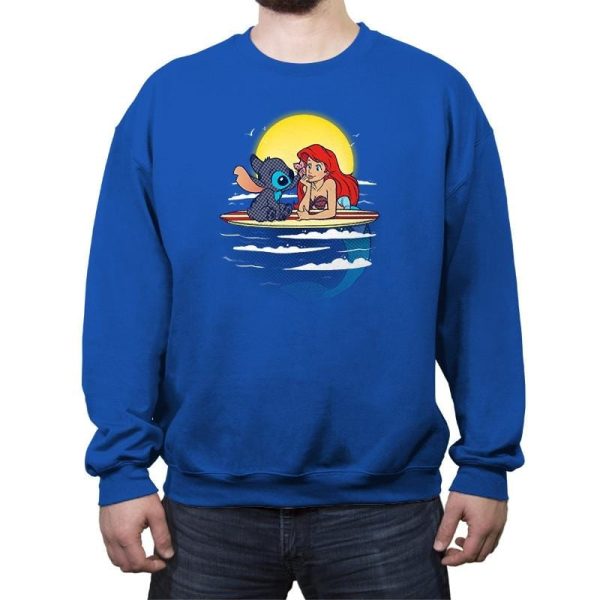 Aloha Mermaid - Crew Neck Sweatshirt Crew Neck Sweatshirt RIPT Apparel Small / Royal
