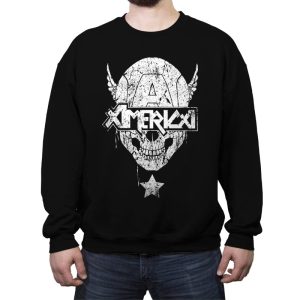America  - Crew Neck Sweatshirt Crew Neck Sweatshirt RIPT Apparel Small / Black