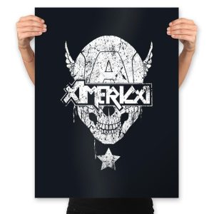 America  - Prints Posters RIPT Apparel 18x24 / Black
