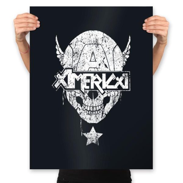 America  - Prints Posters RIPT Apparel 18x24 / Black