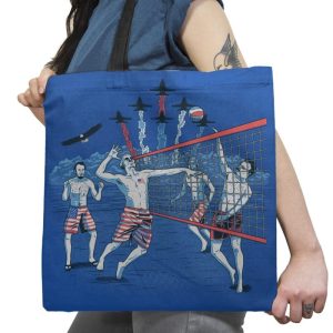 American Beach Volleyball Exclusive - Star-Spangled - Tote Bag Tote Bag Gooten 18x18 / Royal