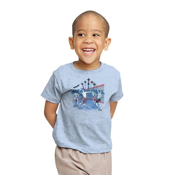 American Beach Volleyball Exclusive - Star-Spangled - Youth T-Shirts RIPT Apparel X-small / Light blue