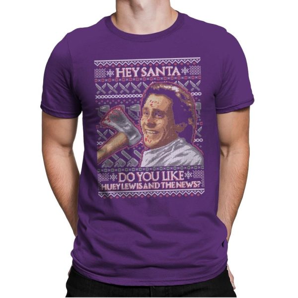 American Santa - Ugly Holiday - Mens Premium T-Shirts RIPT Apparel Small / Purple Rush