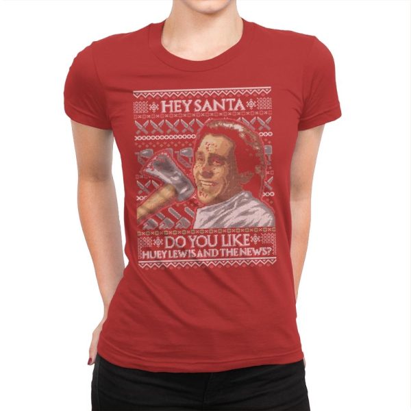 American Santa - Ugly Holiday - Womens Premium T-Shirts RIPT Apparel Small / Red
