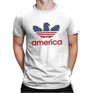 American Stripes - Mens Premium T-Shirts RIPT Apparel Small / White