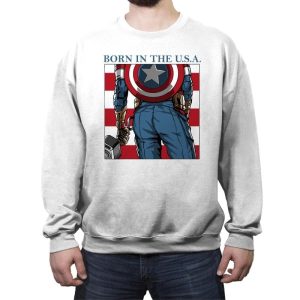 Americas Ass - Crew Neck Sweatshirt Crew Neck Sweatshirt RIPT Apparel Small / White
