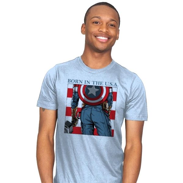 Americas Ass - Mens T-Shirts RIPT Apparel Small / Baby Blue