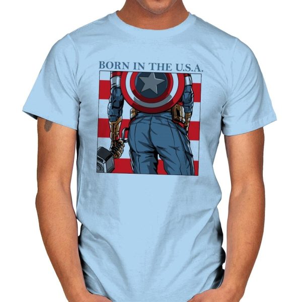 Americas Ass - Mens T-Shirts RIPT Apparel Small / Light Blue