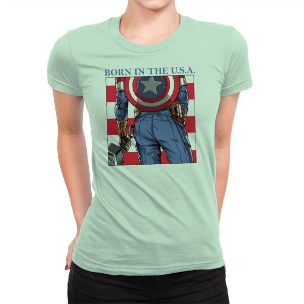 Americas Ass - Womens Premium T-Shirts RIPT Apparel Small / Mint