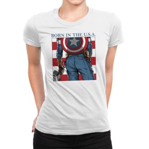 Americas Ass - Womens Premium T-Shirts RIPT Apparel Small / White