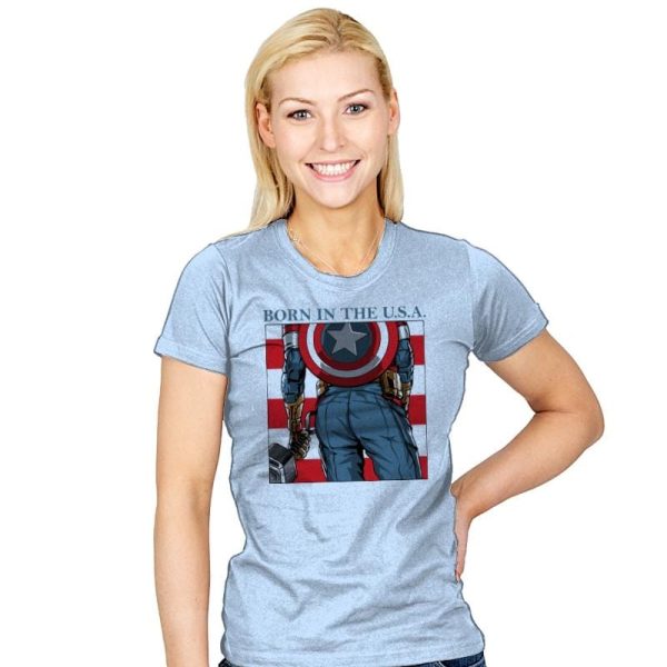 Americas Ass - Womens T-Shirts RIPT Apparel Small / Baby Blue