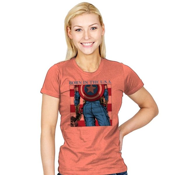 Americas Ass - Womens T-Shirts RIPT Apparel Small / Coral