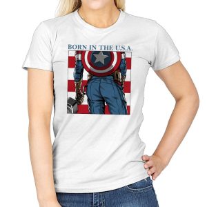 Americas Ass - Womens T-Shirts RIPT Apparel Small / White