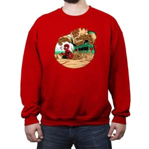 An Amazing Sand Castle - 80s Blaarg - Crew Neck Sweatshirt Crew Neck Sweatshirt RIPT Apparel
