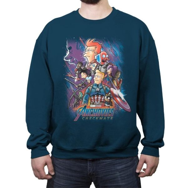 Anchovies Checkmate - Crew Neck Sweatshirt Crew Neck Sweatshirt RIPT Apparel