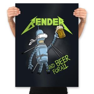And Beer for All - Prints Posters RIPT Apparel 18x24 / Black