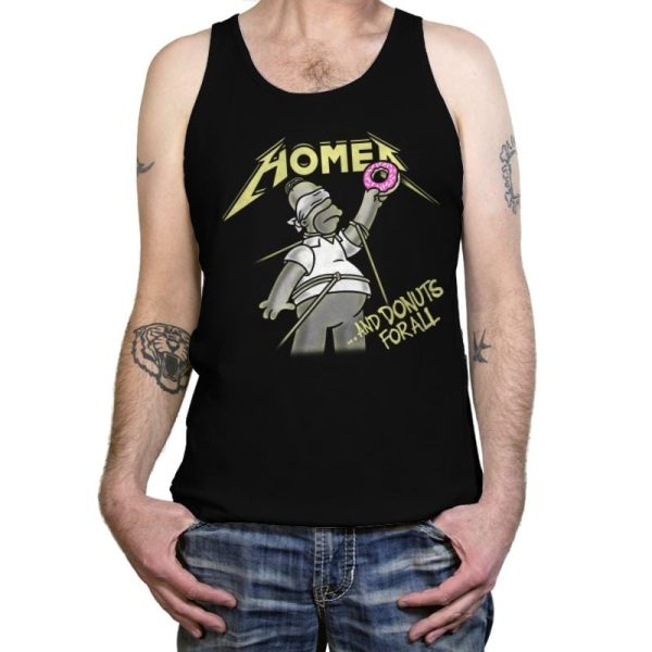 And Donuts for All - Tanktop Tanktop RIPT Apparel X-Small / Black