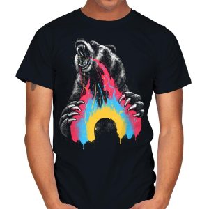 Angry Bear Don't Care - Mens T-Shirts RIPT Apparel Small / Black