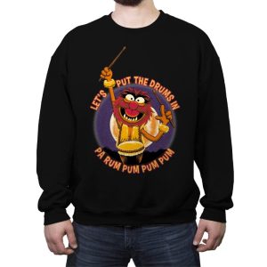 Animal Drummer Boy - Crew Neck Sweatshirt Crew Neck Sweatshirt RIPT Apparel Small / Black