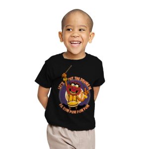 Animal Drummer Boy - Youth T-Shirts RIPT Apparel X-small / Black