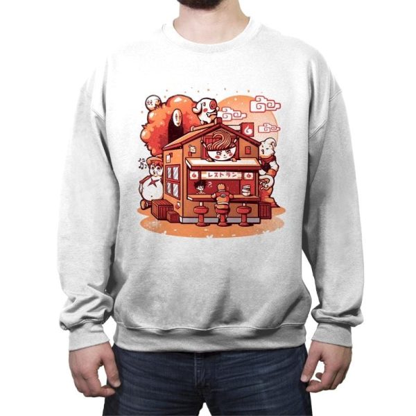 Anime Ramen Shop - Crew Neck Sweatshirt Crew Neck Sweatshirt RIPT Apparel Small / White