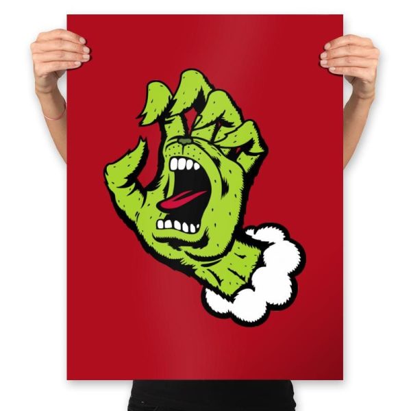 Anti-Christmas Hand! - Prints Posters RIPT Apparel 18x24 / Red