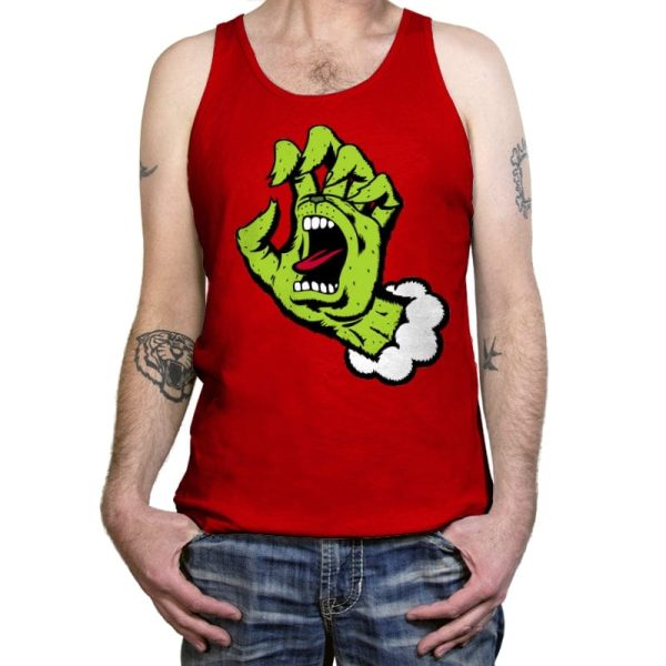 Anti-Christmas Hand! - Tanktop Tanktop RIPT Apparel X-Small / Red