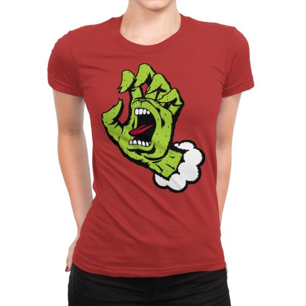 Anti-Christmas Hand! - Womens Premium T-Shirts RIPT Apparel Small / Red