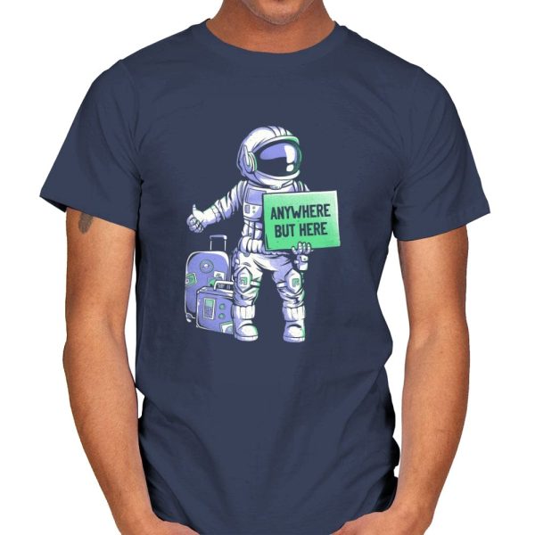 Anywhere but here - Mens T-Shirts RIPT Apparel Small / Navy
