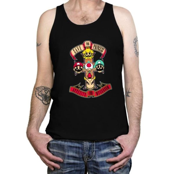 Apettite for Mushroom - Tanktop Tanktop RIPT Apparel X-Small / Black