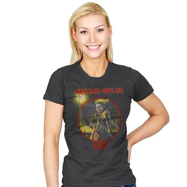 Arkham Asylum Exclusive - Best Seller - Womens T-Shirts RIPT Apparel Small / Charcoal