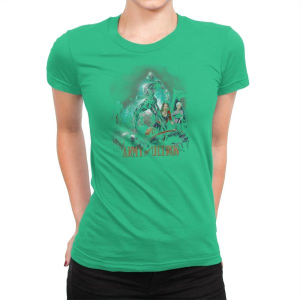 Army of Robots Exclusive - Womens Premium T-Shirts RIPT Apparel Small / Kelly Green