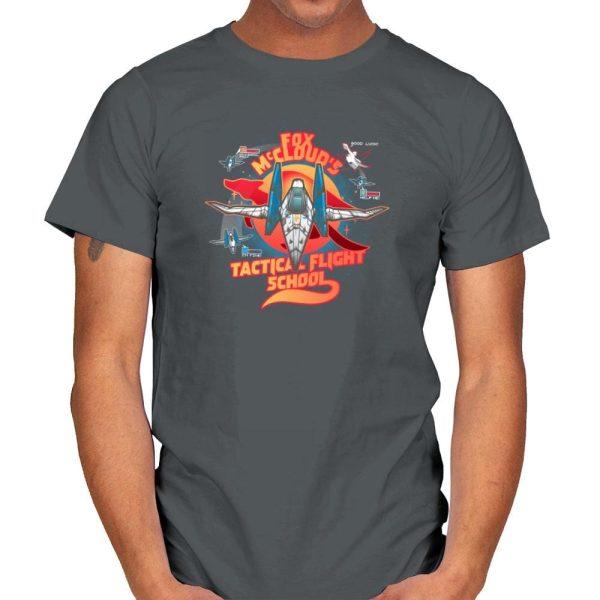 Arwing Flight School Exclusive - Mens T-Shirts RIPT Apparel Small / Charcoal