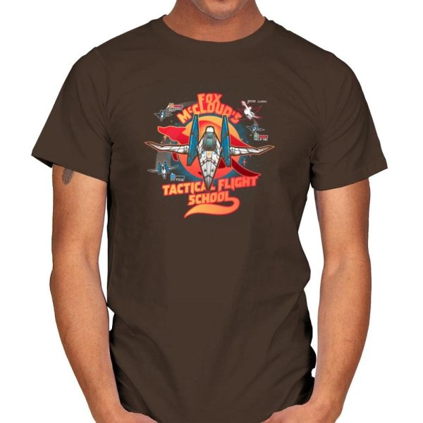 Arwing Flight School Exclusive - Mens T-Shirts RIPT Apparel Small / Dark Chocolate