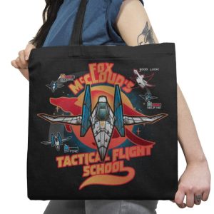 Arwing Flight School Exclusive - Tote Bag Tote Bag RIPT Apparel 18x18 / Black