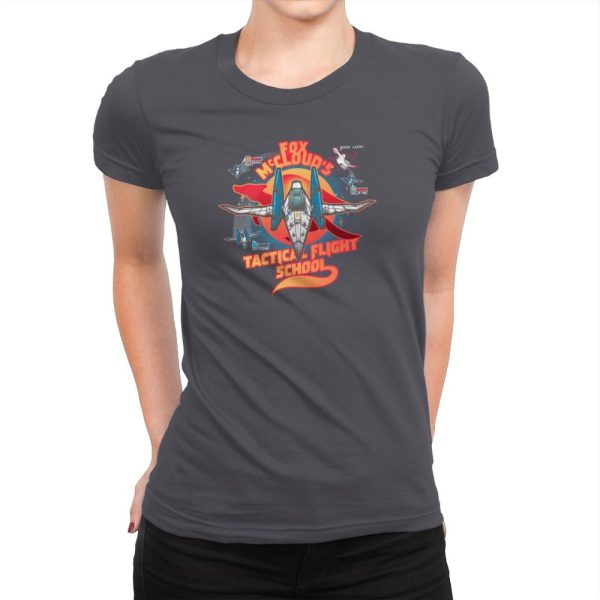 Arwing Flight School Exclusive - Womens Premium T-Shirts RIPT Apparel Small / Heavy Metal