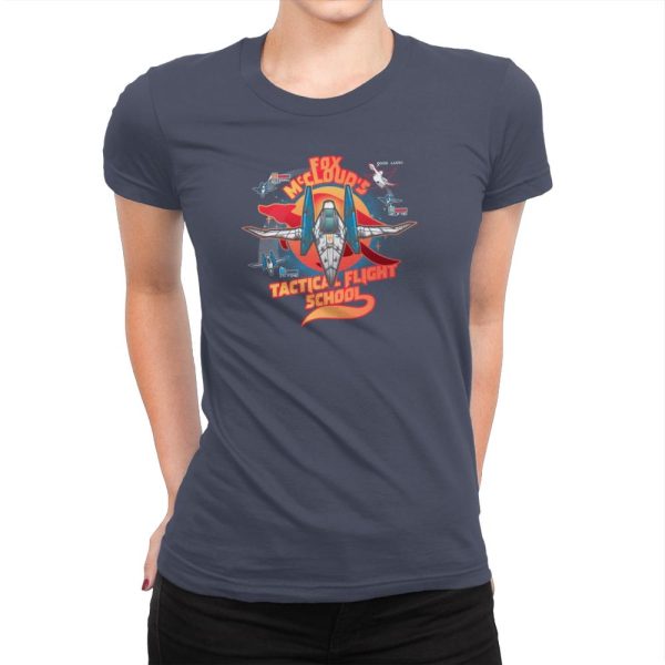 Arwing Flight School Exclusive - Womens Premium T-Shirts RIPT Apparel Small / Indigo