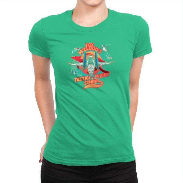 Arwing Flight School Exclusive - Womens Premium T-Shirts RIPT Apparel Small / Kelly Green