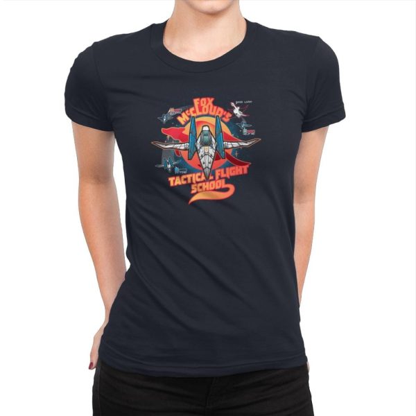 Arwing Flight School Exclusive - Womens Premium T-Shirts RIPT Apparel Small / Midnight Navy