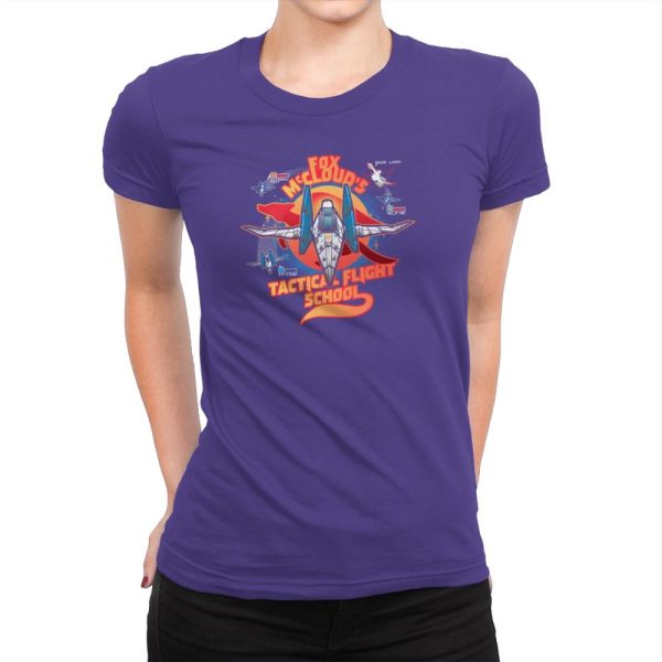 Arwing Flight School Exclusive - Womens Premium T-Shirts RIPT Apparel Small / Purple Rush