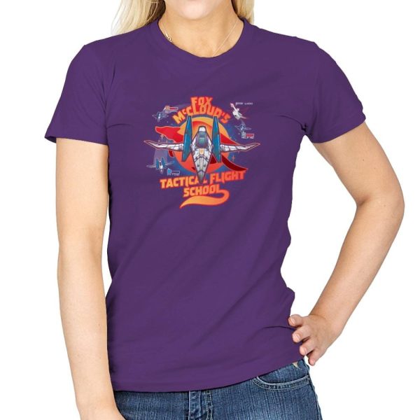 Arwing Flight School Exclusive - Womens T-Shirts RIPT Apparel Small / Purple