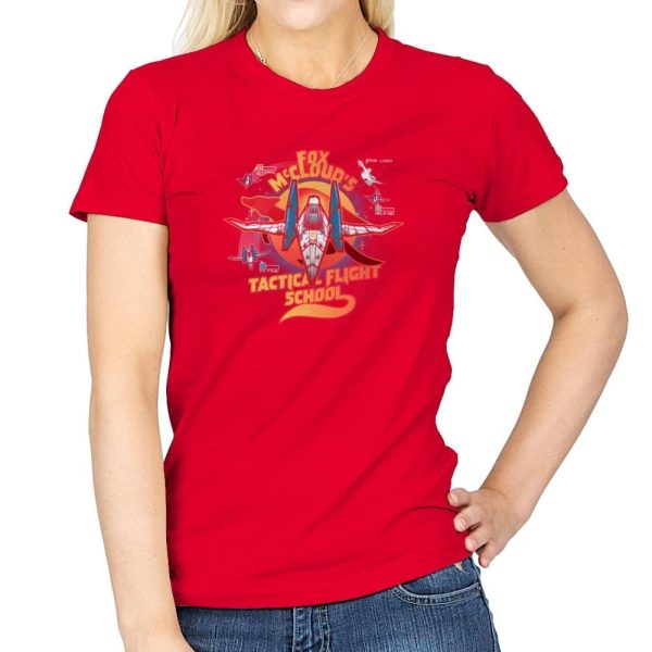 Arwing Flight School Exclusive - Womens T-Shirts RIPT Apparel Small / Red