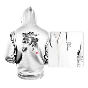 Attack of the Space Pirates sumi-e - Hoodies Hoodies RIPT Apparel