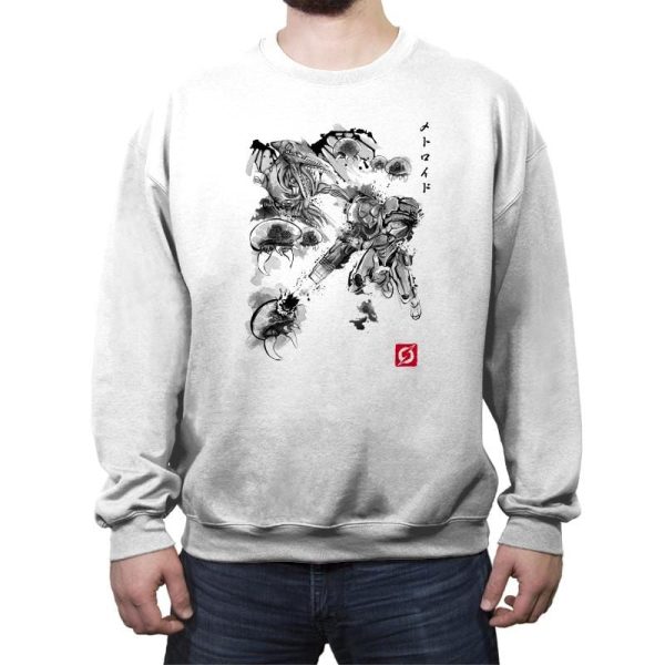 Attack of the Space Pirates Sumi-e - Sumi Ink Wars - Crew Neck Sweatshirt Crew Neck Sweatshirt RIPT Apparel