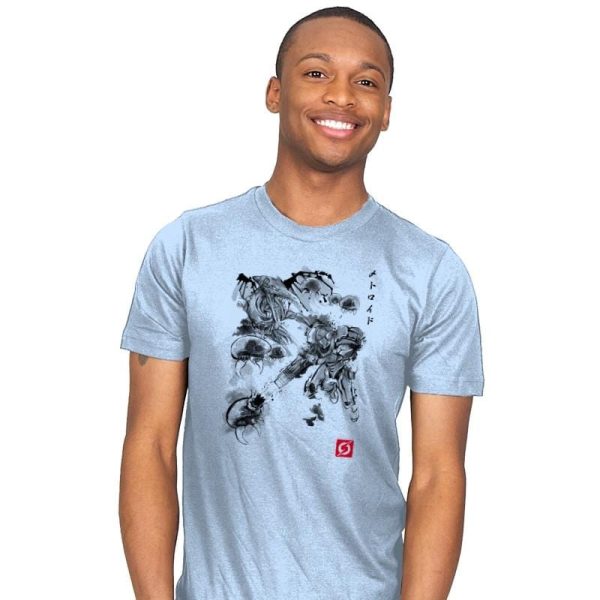 Attack of the Space Pirates Sumi-e - Sumi Ink Wars - Mens T-Shirts RIPT Apparel Small / Baby Blue